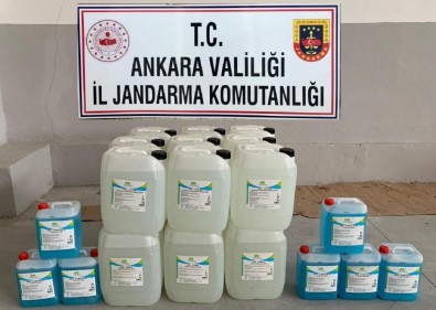 Ankara'da 395 Litre Kaçak Antiseptik Dezenfektan Ele Geçirildi