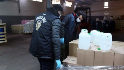 Arnavutköy'de İzinsiz Dezenfektan Üretilen İmalathaneye Operasyon