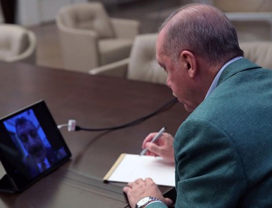 Cumhurbaşkanı Erdoğan, kabine üyeleriyle telekonferansla görüştü