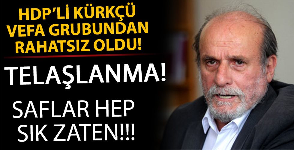 HDP'li Ertuğrul Kürkçü vefa grubundan rahatsız oldu!