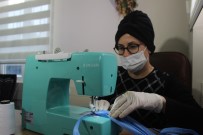 YAVUZ SULTAN SELİM - Bu Mahallenin Kadınları Sağlık Çalışanları İçin Evlerinde Maske Dikiyor