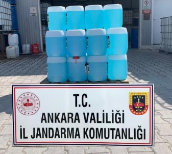 Jandarma 460 Litre Kaçak Dezenfektan Malzemesi Ele Geçirdi