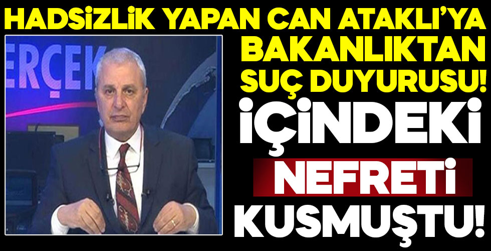 Milli Eğitim Bakanlığı'ndan Can Ataklı hakkında suç duyurusu