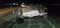 Kamyona Çarpan Otomobil Takla Attı Açıklaması 2 Yaralı