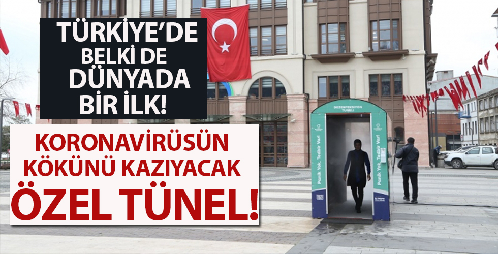 Türkiye'de bir ilk; dezenfeksiyon tüneli