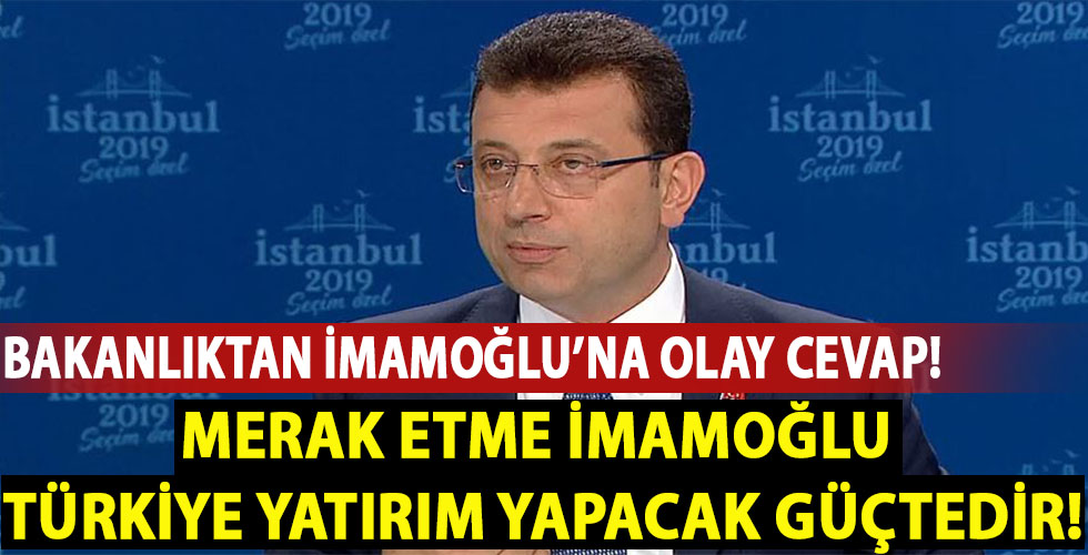 Ulaştırma Bakanlığı Kanal İstanbul ihalesinin zamanlamasını eleştiren İmamoğlu'na cevap verdi