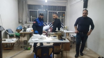 Bursa'da Merdiven Altı Maske Üretimine Şok Baskın