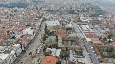 Bursa Ulucami İle UNESCO Dünya Miras Listesindeki Tarihi Çarşı Ve Hanlar Havadan Böyle Görüntülendi