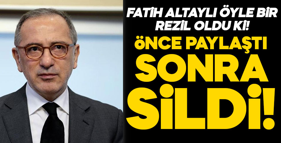 Fatih Altaylı rezil oldu!