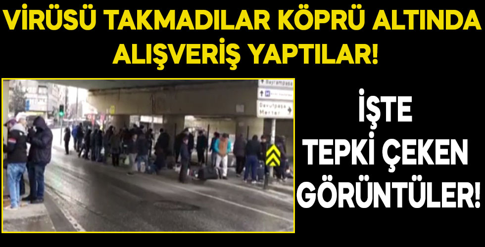 Korona virüse aldırış etmediler! Köprü altında endişelendiren görüntüler