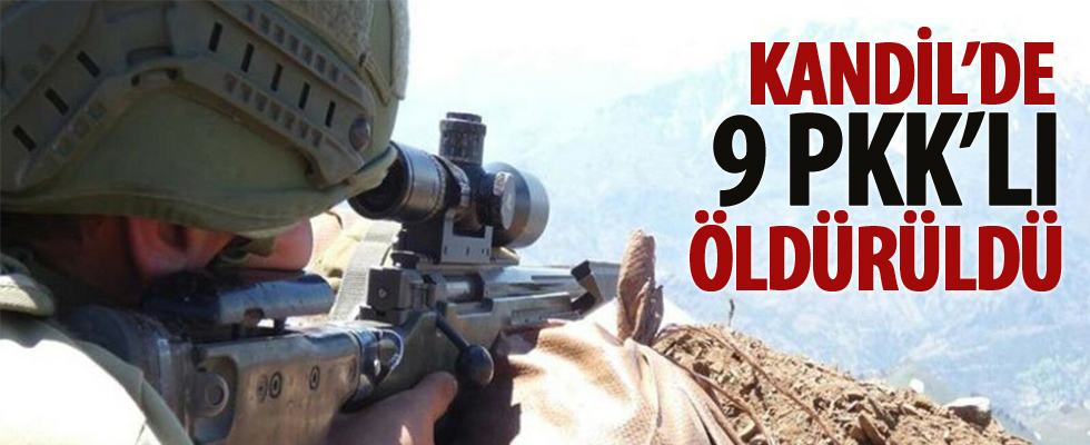 Kandil'de 9 PKK'lı öldürüldü