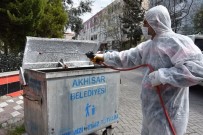 HASTALıK - Akhisar'da Çöp Konteynerleri Dezenfekte Ediliyor