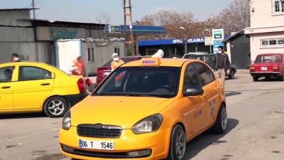 Başkentte Taksi Ve Servis Araçları İçin Dezenfeksiyon İstasyonu Kuruldu