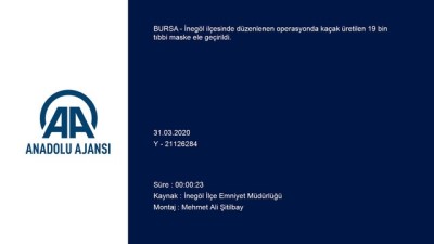 Bursa'da Kaçak Üretilen 19 Bin Tıbbi Maske Ele Geçirildi