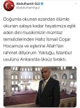 Bakan Gül Açıklaması 'Hafız İsmail Coşar Hocamıza Ve Eşlerine Allah'tan Rahmet Diliyorum' Haberi