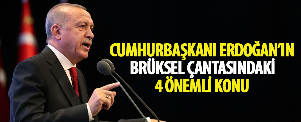 Erdoğan'ın Brüksel çantasındaki 4 başlık