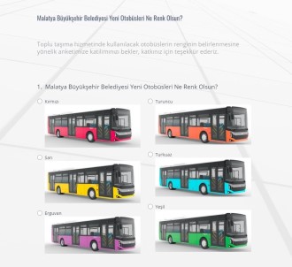 Yeni Alınacak Otobüslerin Rengi Anket İle Belirlenecek