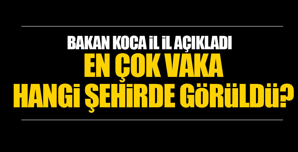 Bakan Koca illerdeki hasta sayılarını açıkladı!