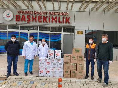 Devlet Hastanesine Dezenfektan Bağışı