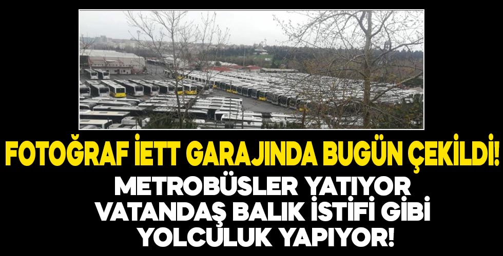 Otobüsler İETT garajında yatıyor, vatandaş balık istifi gibi yolculuk yapıyor!