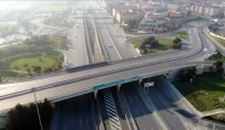 (Özel) Yasağın 2'Nci Gününde E-5 Karayolunun Boş Hali Drone İle Görüntülendi