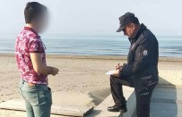 Atakum'da Sahilinde Dolaşan 53 Kişiye Para Cezası