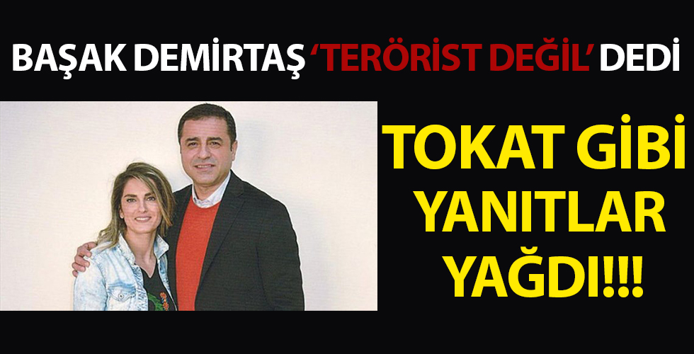 Başak Demirtaş'ın 'O terörist değil' söylemine  tokat gibi cevaplar