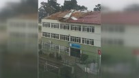 Görele'de Fırtına Nedeniyle Okulun Çatısı Uçtu Haberi
