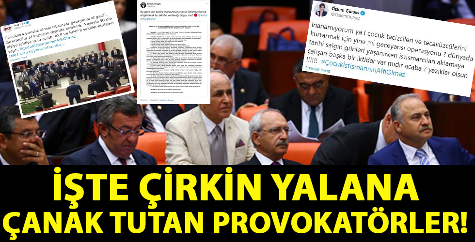 İşte 'Çocuklara cinsel istismara af' yalanını ortaya atan ve köpürten o isimler!