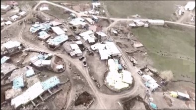 Erzurum'da Karantinaya Alınan Mahalleler Havadan Görüntülendi