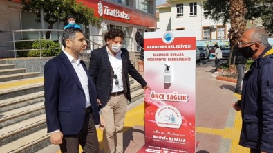 Menderes'te El Dezenfekte Üniteleri Devrede