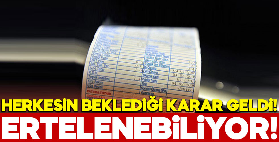 O faturalar için yeni düzenleme!