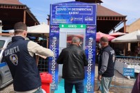 Ürgüp'te Önce Dezenfekte Sonra Pazar Alışverişi