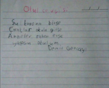 Okul Hasretlerini Şiirle Dile Getirdiler