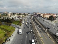 E-5'Te Dikkat Çeken Trafik Yoğunluğu, Havadan Görüntülendi