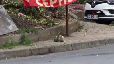 Sarıyer'de Bomba Süsü Verilmiş Pankart, Uzman Ekiplerce Patlatıldı