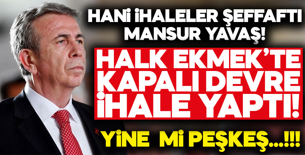 Ankara'da halk ekmek ihalesi skandalı!