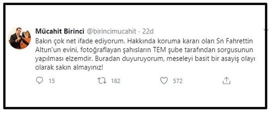 CHP Fahrettin Altun'un evini gözetledi!