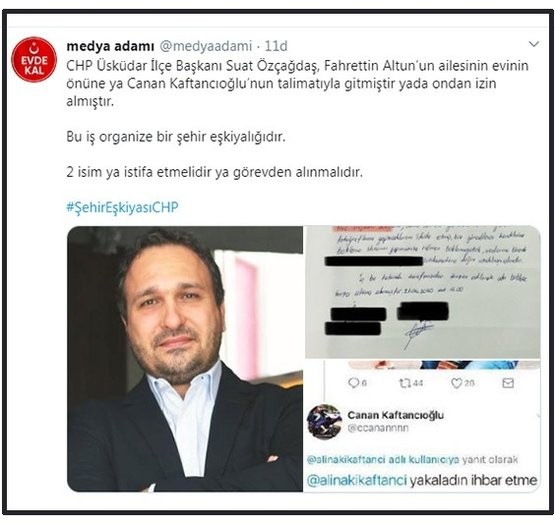 CHP Fahrettin Altun'un evini gözetledi!