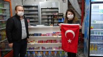 Çorlu'daki Bakkallara Maske Ve Türk Bayrağı Dağıtıldı