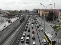E-5'Teki Trafik Yoğunluğu Havadan Görüntülendi