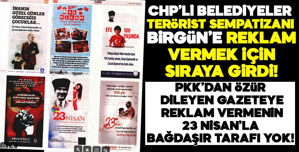 CHP'li Belediyeler terör sempatizanı BirGün için sıraya girdi!