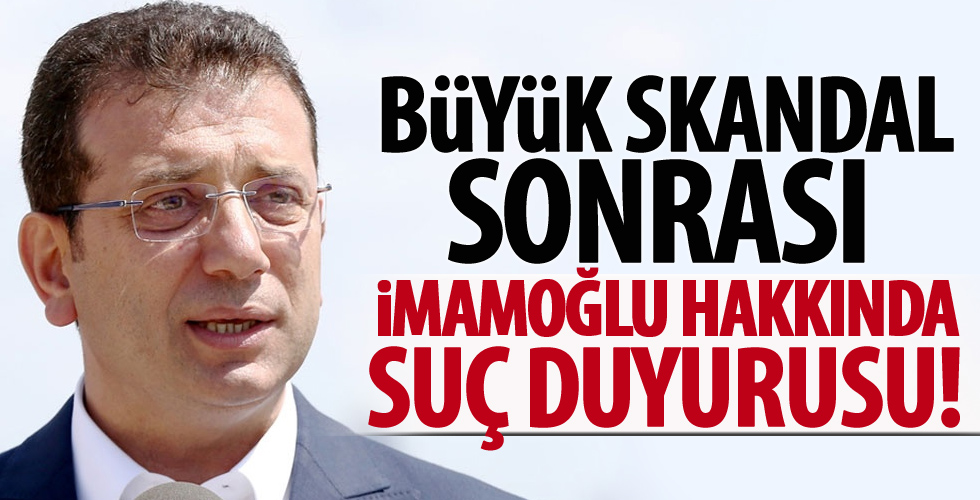 Skandal sonrası İmamoğlu hakkında ilk suç duyurusu yapılıyor!