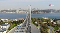 15 Temmuz Şehitler Köprüsü'nde Oluşan Trafik Havadan Görüntülendi