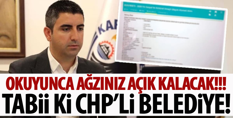 CHP'li belediyeden büyük skandal!