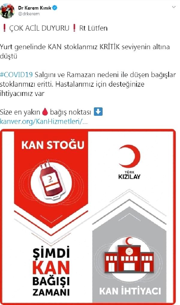 Kan stokları kritik seviyenin altına indi! Kızılay çağrı yaptı
