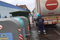 GERİ DÖNÜŞÜM - Çöp Konteynerleri Yıkanarak Dezenfekte Edildi