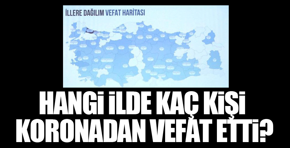 Hangi ilde kaç kişi koronavirüs nedeniyle vefat etti?