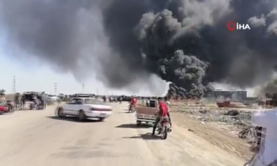 Irak'ta Petrol Boru Hattında Yangın Çıktı
