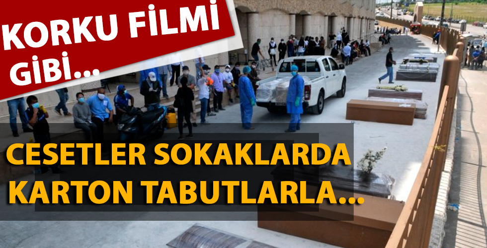 Cesetler sokakta kaldı, kartondan tabut yapıldı